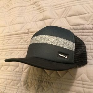 Black and Gray Hurley Trucker Hat- O/S